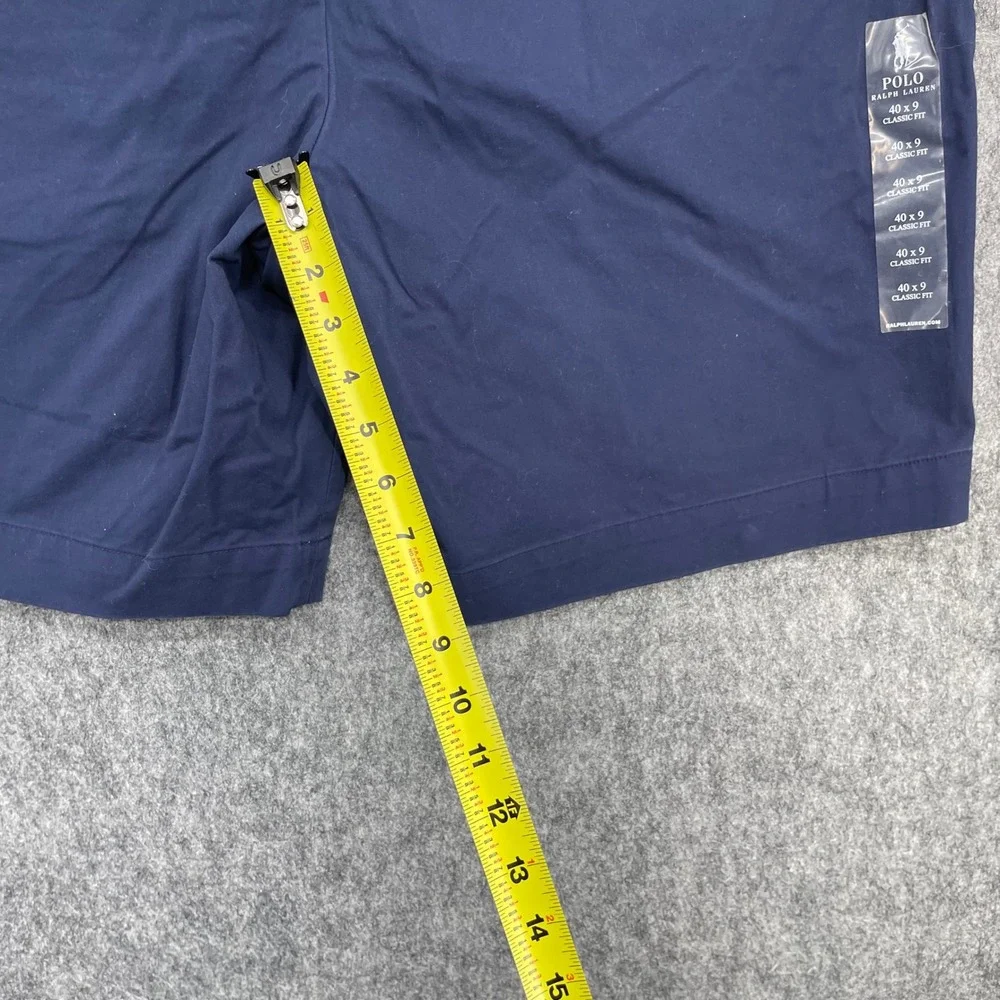 Polo Ralph Lauren Shorts Mens 40 Stretch Classic Fit 9 Inch Chino Navy Blue NWT